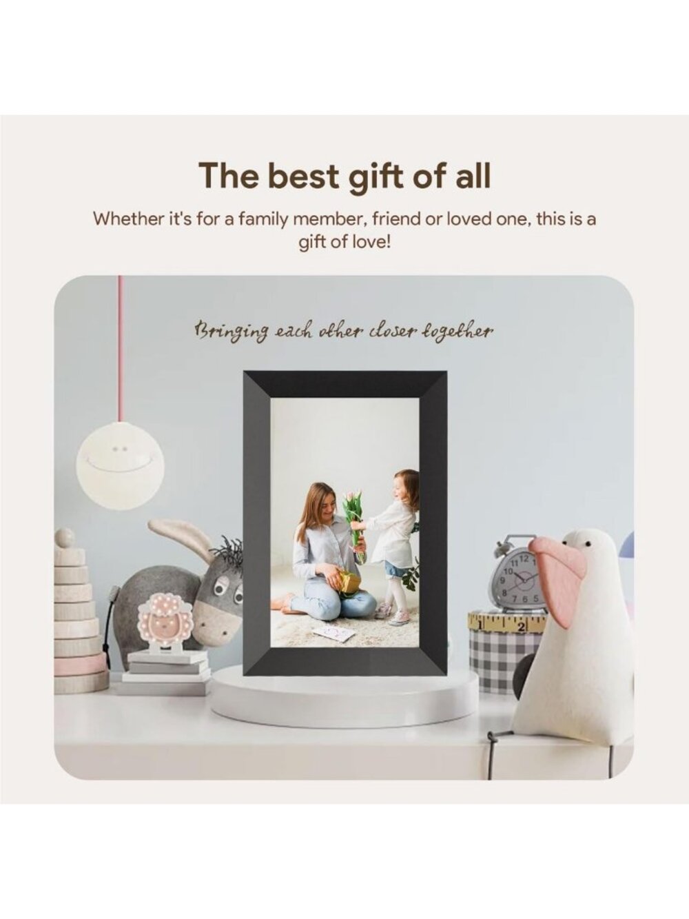 10.1-Inch HD Digital Picture Frame with Touch Screen & Auto Rotation - Perfect - Picture 6 of 7
